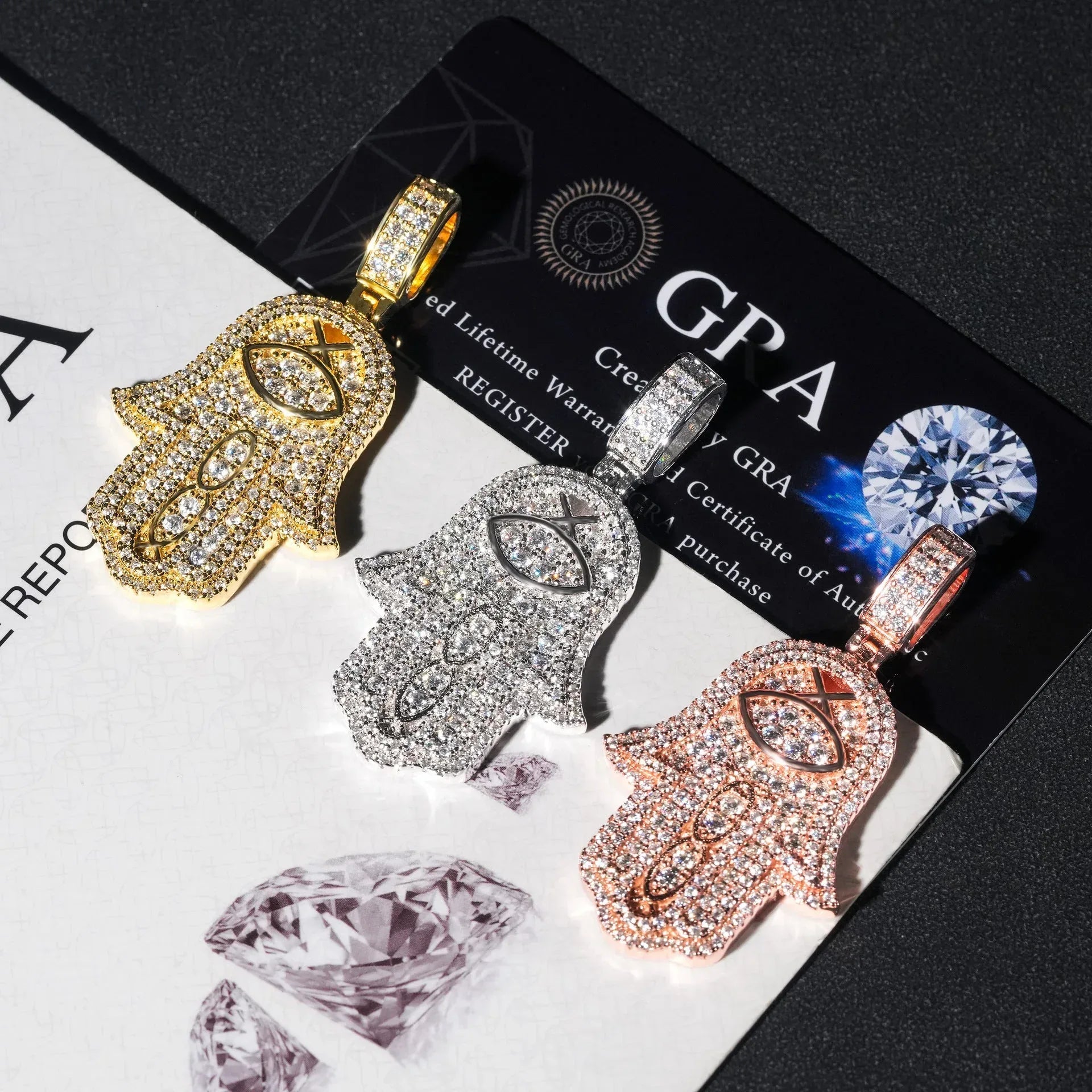 New Unisex Moissanite Hip-Hop Pendant – S925 Silver Moissanite Necklace, Trendy Jewelry - CaratixJewelry