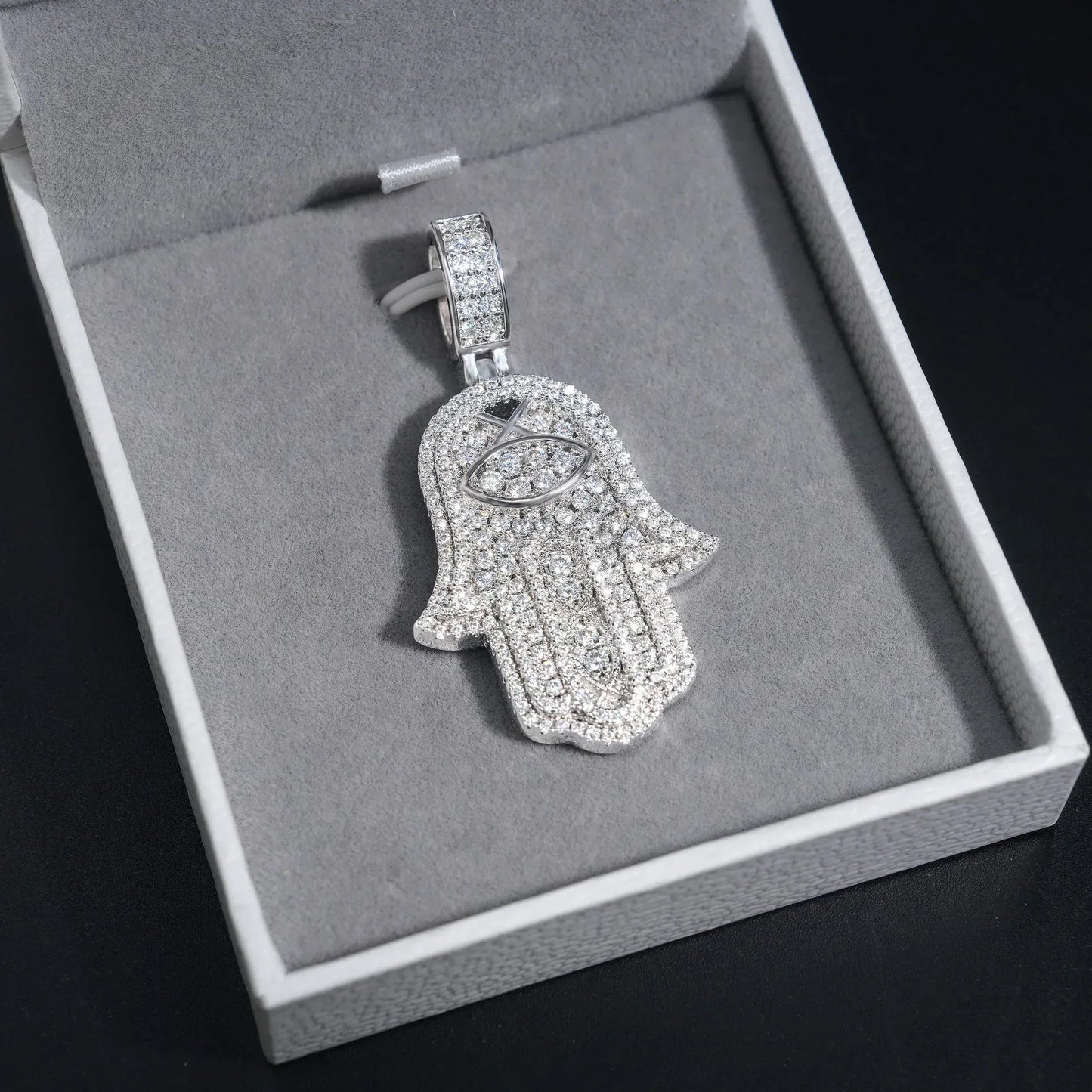 New Unisex Moissanite Hip-Hop Pendant – S925 Silver Moissanite Necklace, Trendy Jewelry - CaratixJewelry