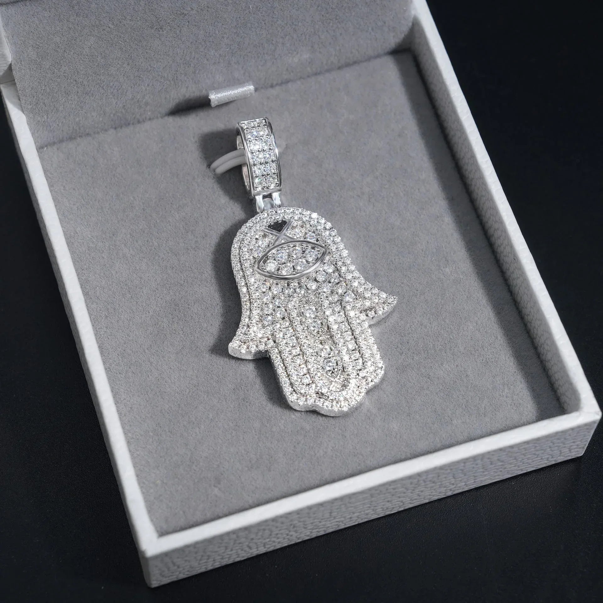 New Unisex Moissanite Hip-Hop Pendant – S925 Silver Moissanite Necklace, Trendy Jewelry - CaratixJewelry