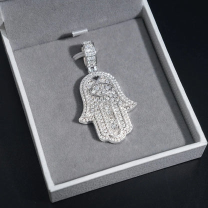 New Unisex Moissanite Hip-Hop Pendant – S925 Silver Moissanite Necklace, Trendy Jewelry - CaratixJewelry