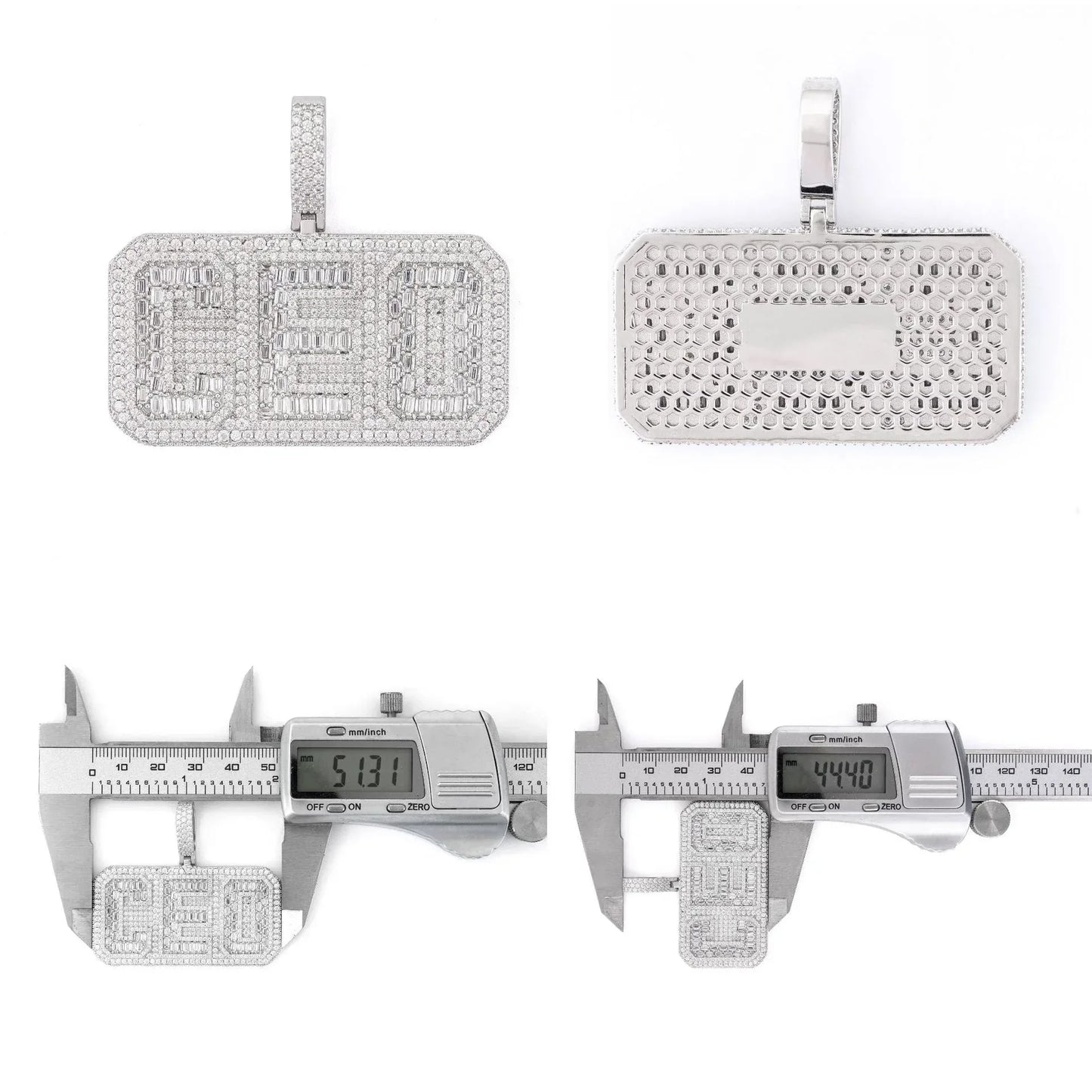 Personalized Hip-Hop Letter Pendant – S925 Silver D Color Moissanite Jewelry - CaratixJewelry