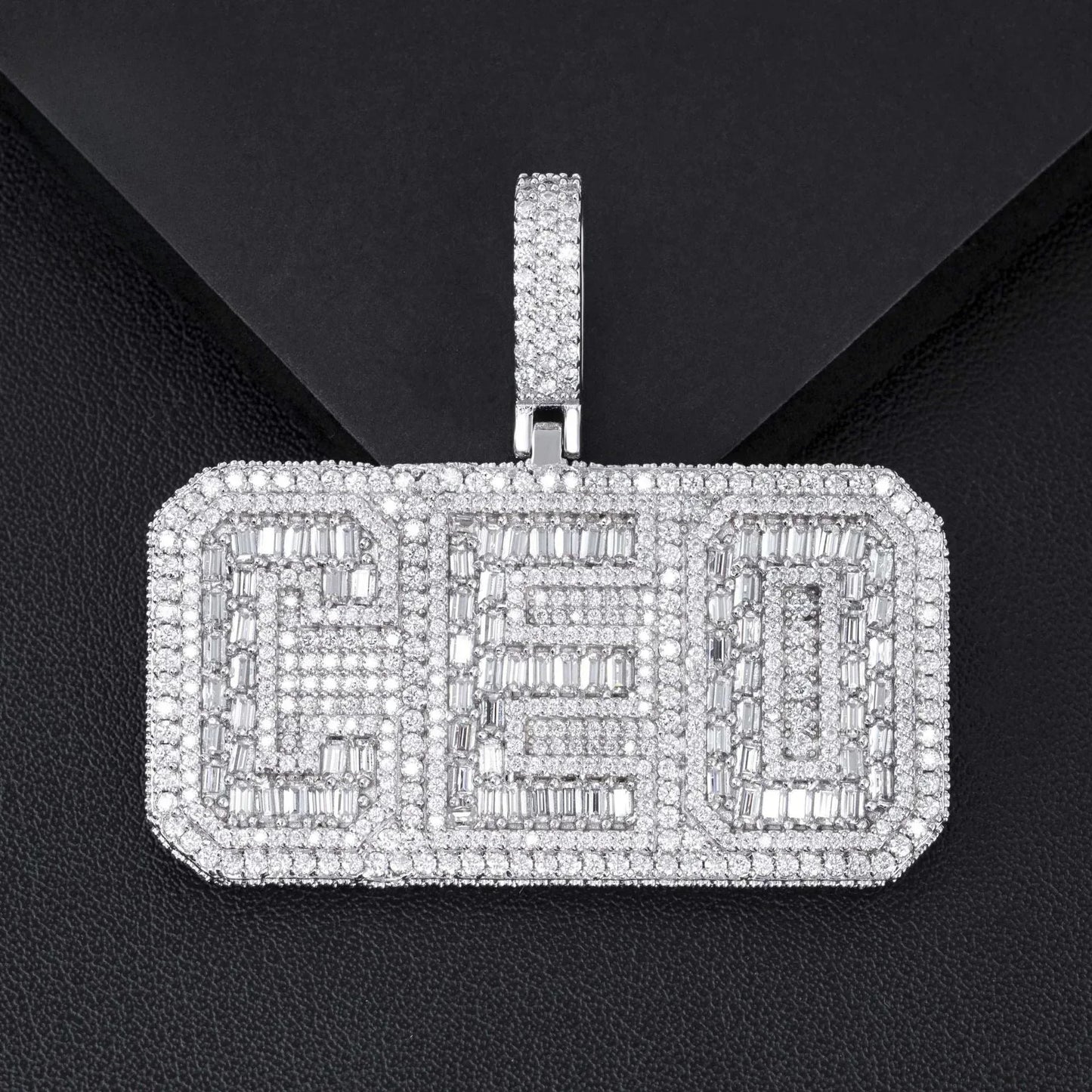 Personalized Hip-Hop Letter Pendant – S925 Silver D Color Moissanite Jewelry - CaratixJewelry