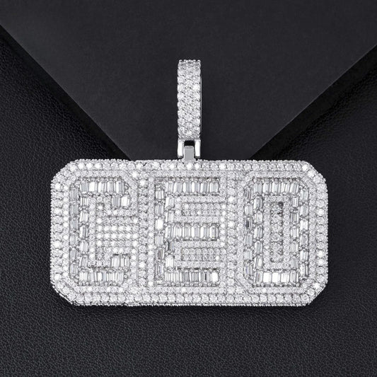Personalized Hip-Hop Letter Pendant – S925 Silver D Color Moissanite Jewelry - CaratixJewelry