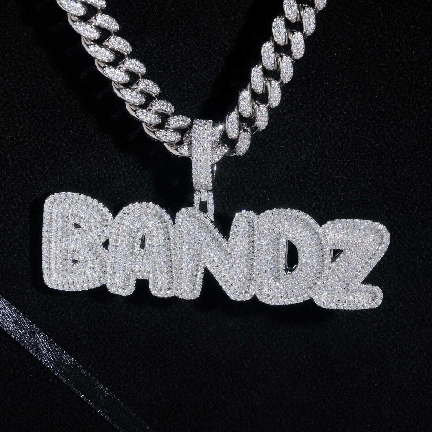 Personalized Letter Pendant – S925 Silver Moissanite, Fits 10MM Tennis Chain Necklace - CaratixJewelry