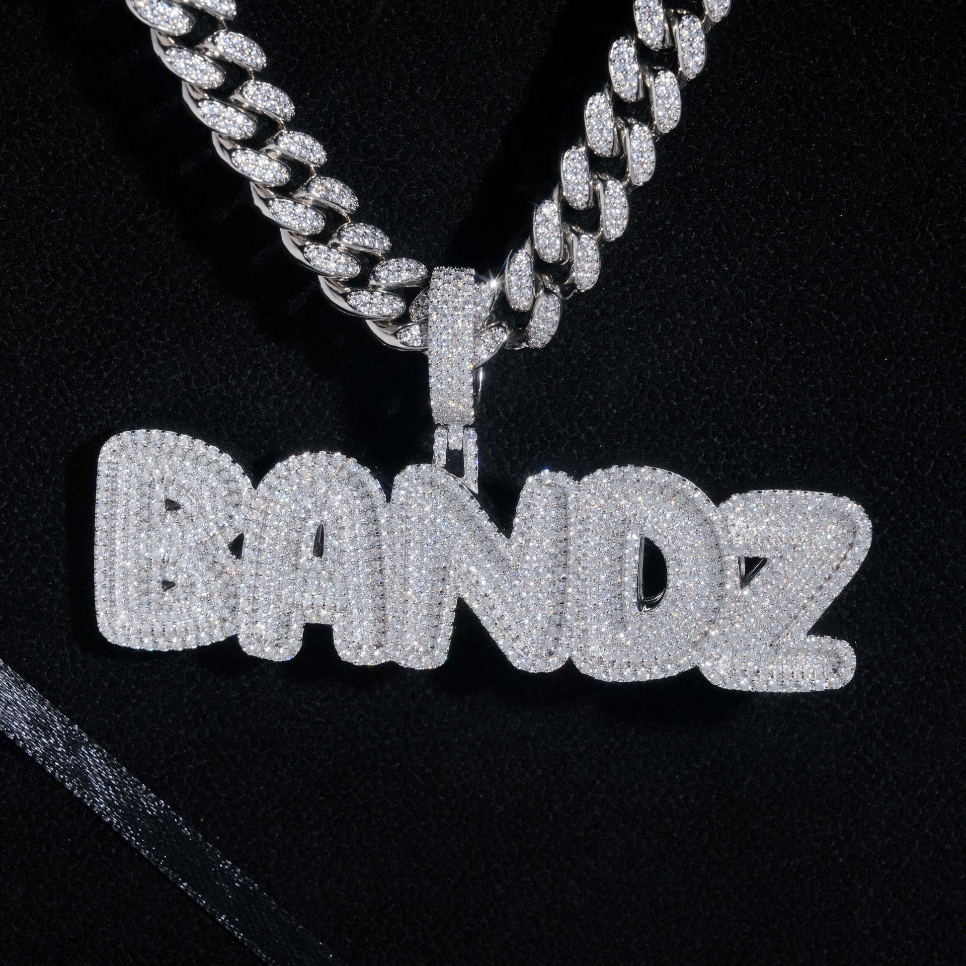 Personalized Letter Pendant – S925 Silver Moissanite, Fits 10MM Tennis Chain Necklace - CaratixJewelry