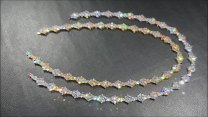 CARÁTIX 12mm Flower CZ Tennis Chain Necklace – 5A+ Iced Out Hip Hop Bling Jewelry for Men & Women