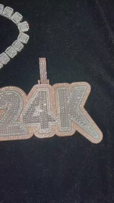 Lux Design Two Layers Iced Out Personalized Custom Name Necklace Pendant – Luxury Hip Hop Jewelry for Men & Women