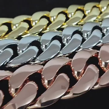 Polished Iced Out Clasp Necklace with Copper & Zircon | Unisex Hip Hop Jewelry | Caratix Jewelry