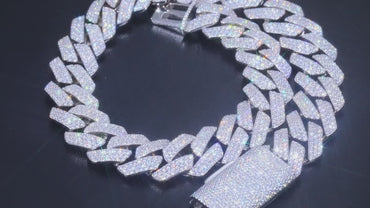 16mm Moissanite Cuban Link Chain – S925 Sterling Silver Iced-Out Hip Hop Streetwear Necklace