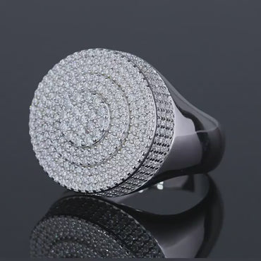 Men’s Moissanite Hip Hop Ring | S925 Silver Full Iced Out Rapper Jewelry