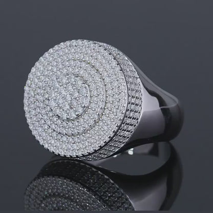 Men’s Moissanite Hip Hop Ring | S925 Silver Full Iced Out Rapper Jewelry
