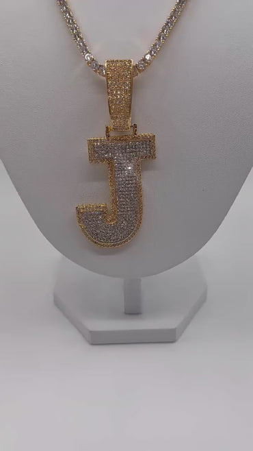 Clarity Clear Solid Iced Out Personalized Custom Name Necklace Pendant – Luxury Hip Hop Jewelry for Men & Women