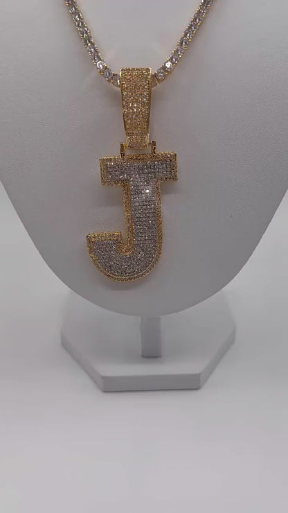 Diamant Klarheit Klar Solid Iced Out Personalisierte benutzerdefinierte Name Halskette Anhänger