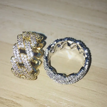 D-Color Moissanite Figure-Eight Ring | S925 Silver Unisex Iced Out Fashion Jewelry