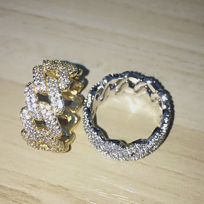 D-Color Moissanite Figure-Eight Ring | S925 Silver Unisex Iced Out Fashion Jewelry