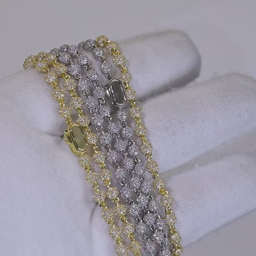 Custom 4mm Iced-Out Ball Choker Necklace | Premium Iced Out Jewelry for Men | Caratix