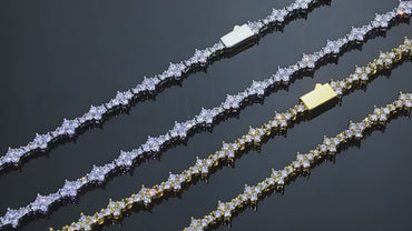 CARÁTIX Cross Tennis Chain Necklace – Lead- & Nickel-Free CZ Bling Unisex Jewelry for Men & Women