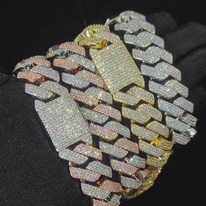 CARÁTIX – 20mm 3-Row Cuban Link Chain Necklace