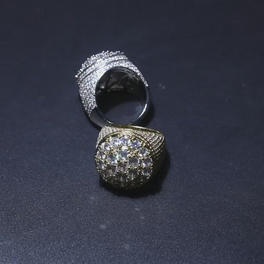 Men’s Moissanite Hip Hop Ring | S925 Silver Full Iced Out Rapper Jewelry