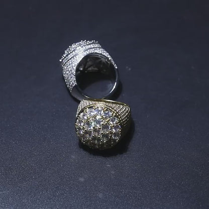 Men’s Moissanite Hip Hop Ring | S925 Silver Full Iced Out Rapper Jewelry