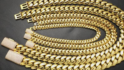CARÁTIX 20mm Iced Out Cuban Link Chain Necklace – Heavy CZ Rhombus Hip Hop Bling Jewelry for Men | Rapper Curb Choker Gift