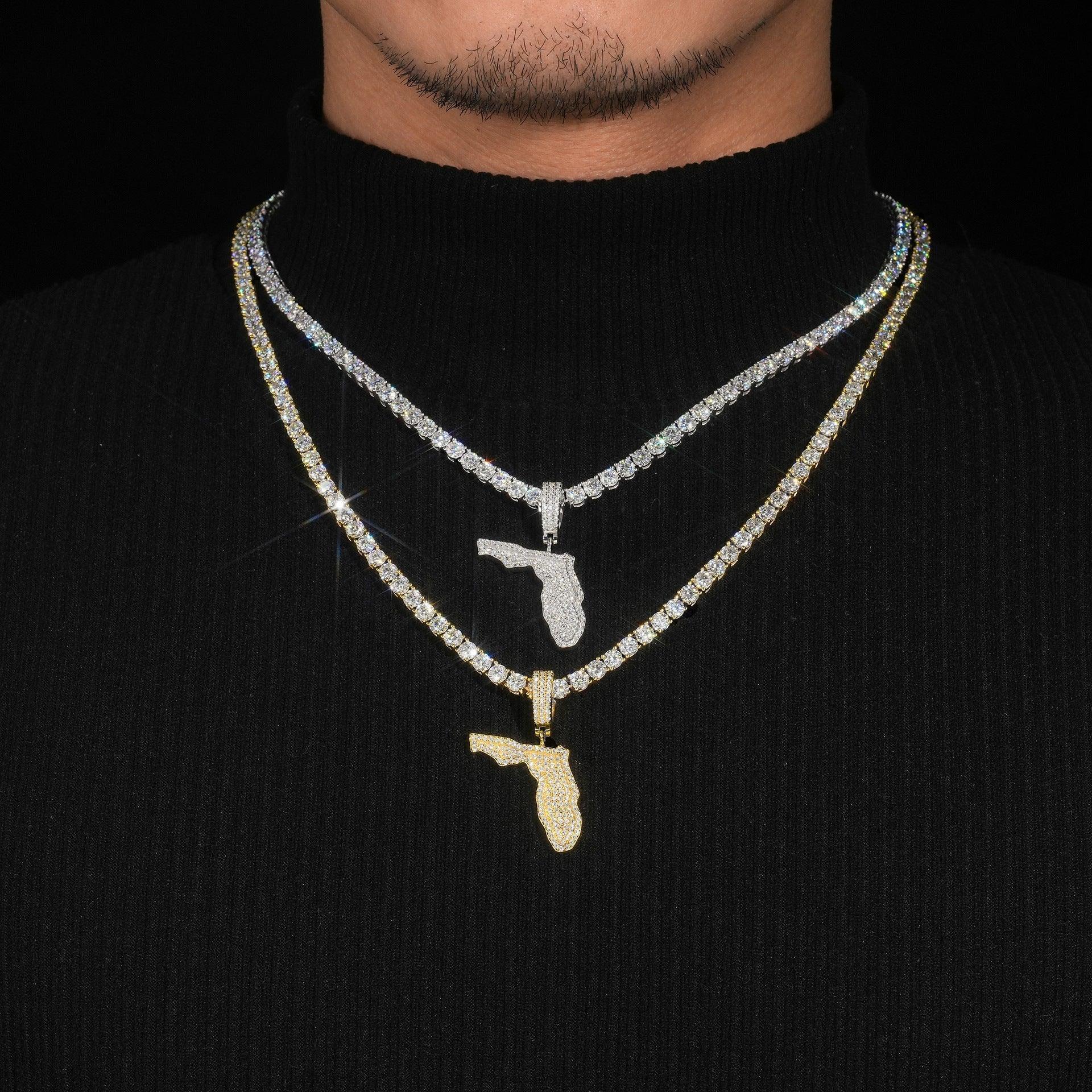 S925 Gold-Plated Fully Iced Moissanite Pendant – Hip-Hop Single Pendant Jewelry - CaratixJewelry