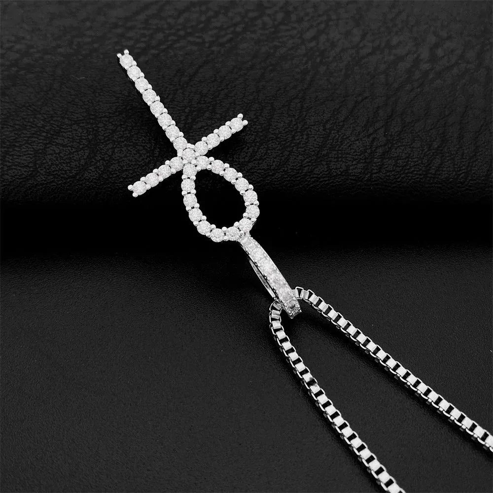 S925 Silver 2.0MM Moissanite Cross Pendant – Hip-Hop Necklace Accessory, High-Quality Jewelry - CaratixJewelry