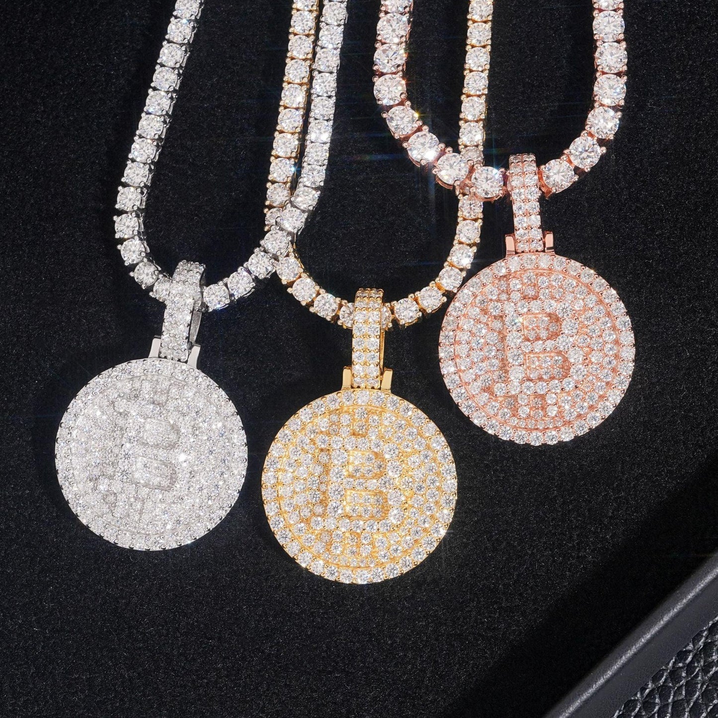 S925 Silver Moissanite Bitcoin Pendant – Hip-Hop European & American Trendy Jewelry - CaratixJewelry