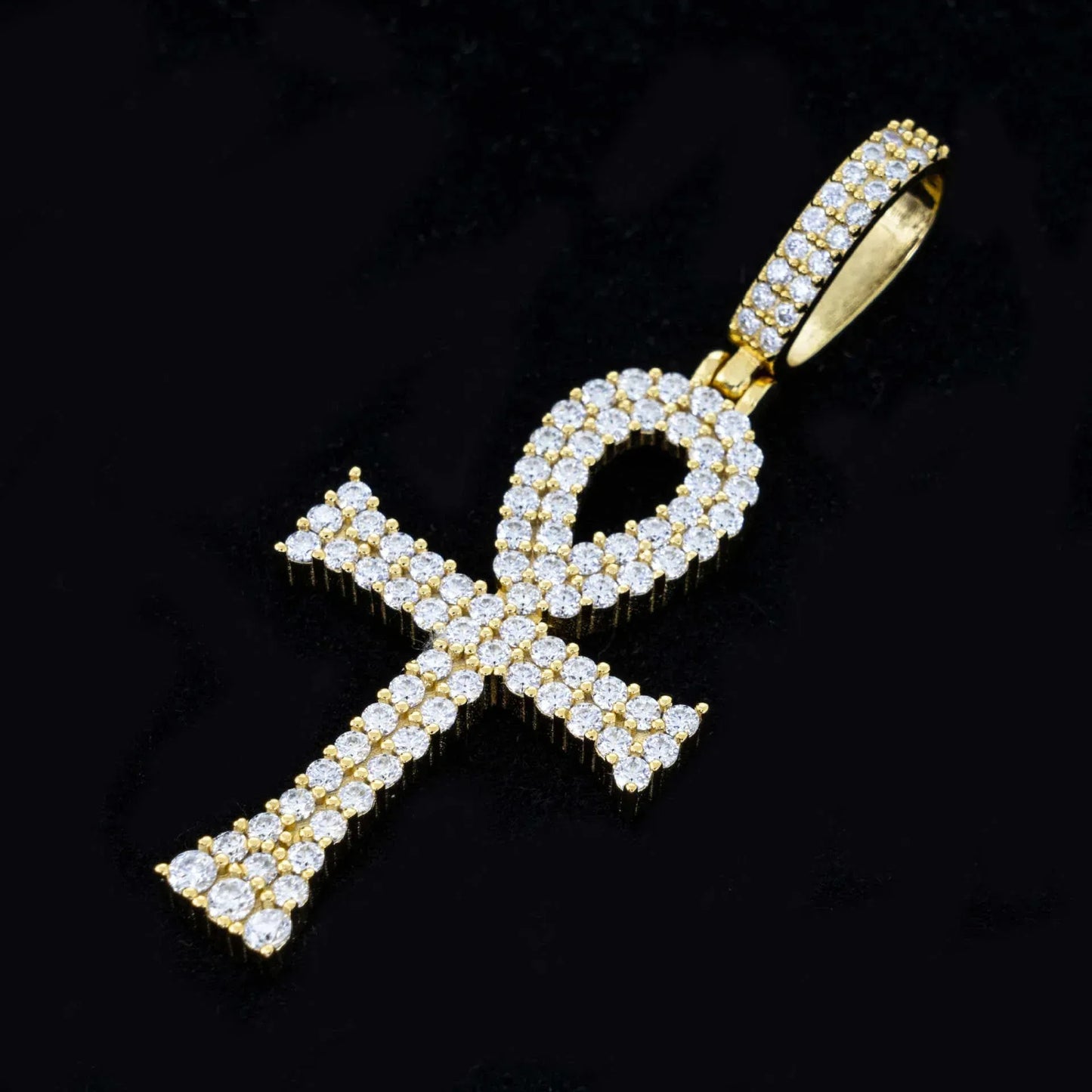 S925 Silver Moissanite Letter Pendant – Unisex Hip-Hop Style, Trendy Jewelry - CaratixJewelry