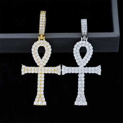 S925 Silver Moissanite Letter Pendant – Unisex Hip-Hop Style, Trendy Jewelry - CaratixJewelry