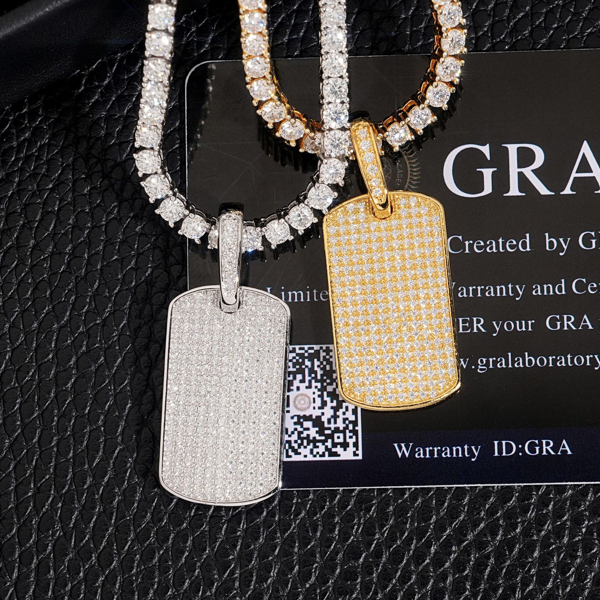 S925 Silver Moissanite Rectangular Pendant – Hip - Hop Rapper Trendy Jewelry - CaratixJewelry