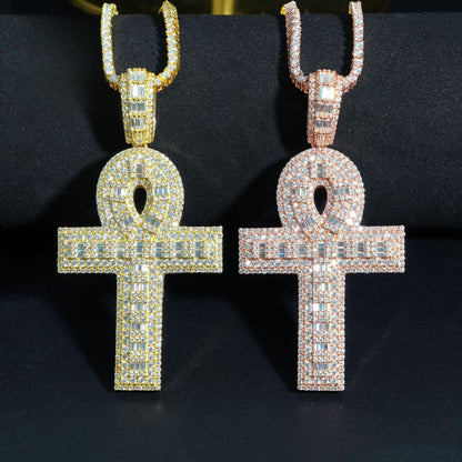 S925 Sterling Silver Cross Pendant with D Color Moissanite – Hip Hop Style, New Trend Jewelry - CaratixJewelry