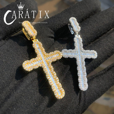 Trendy Ladder Cross Pendant Necklace | Hip Hop Bling Jewelry - CaratixJewelry