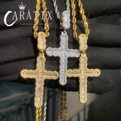 Trendy Ladder Cross Pendant Necklace | Hip Hop Bling Jewelry - CaratixJewelry