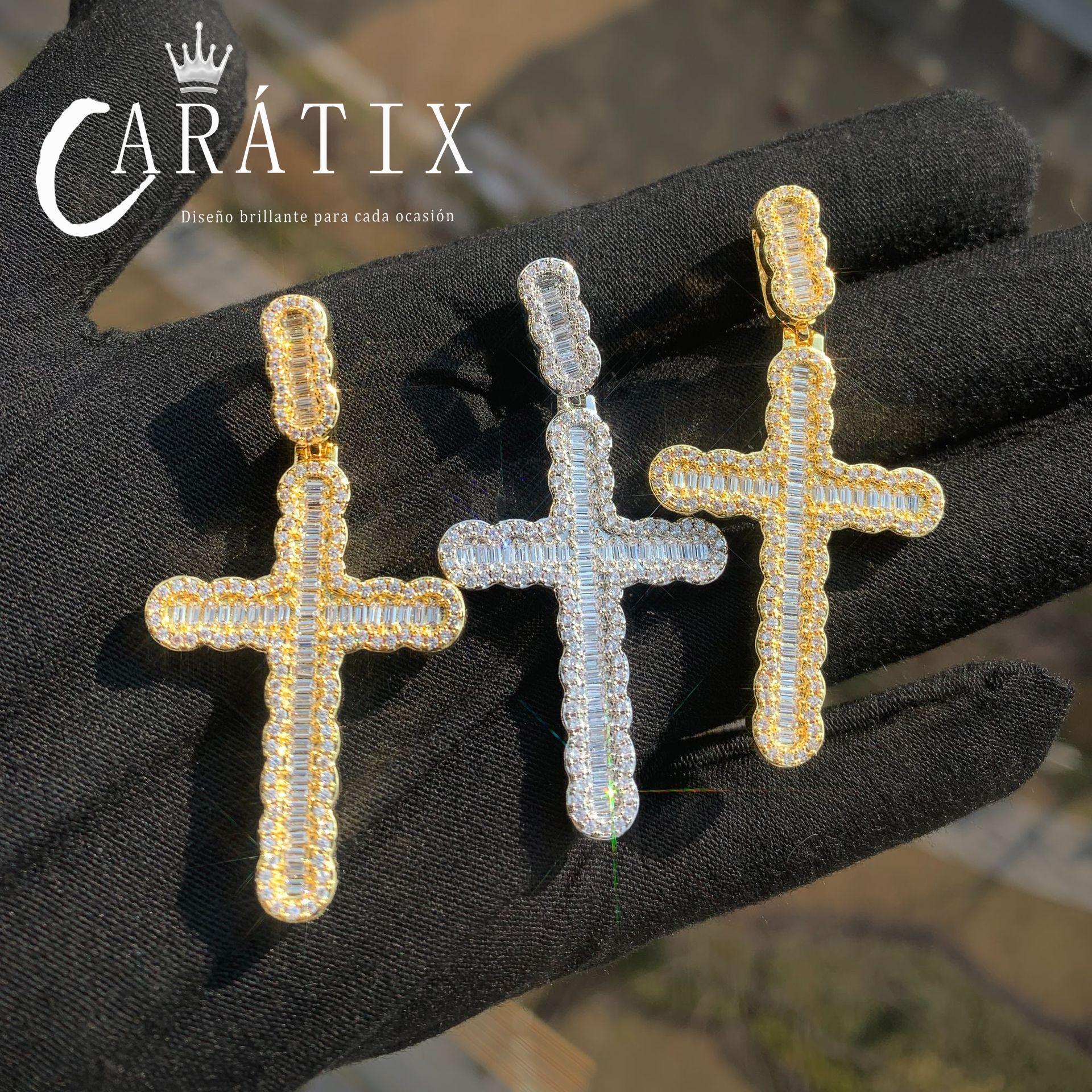 Trendy Ladder Cross Pendant Necklace | Hip Hop Bling Jewelry - CaratixJewelry