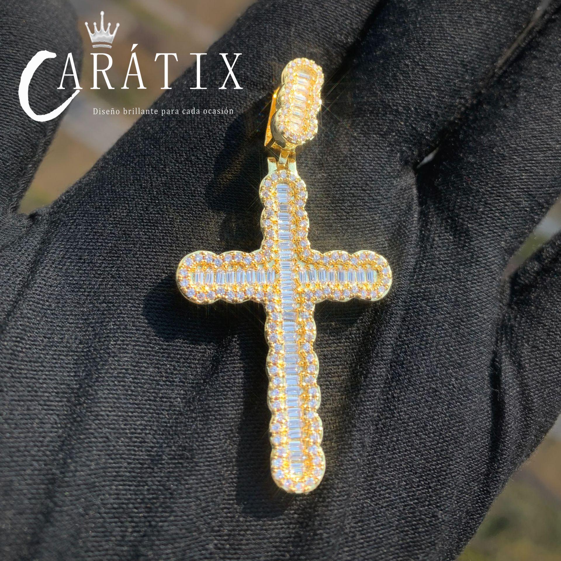 Trendy Ladder Cross Pendant Necklace | Hip Hop Bling Jewelry - CaratixJewelry
