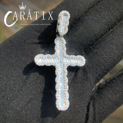 Trendy Ladder Cross Pendant Necklace | Hip Hop Bling Jewelry - CaratixJewelry