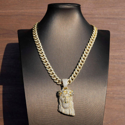 Unique Jesus Head Hip-Hop Pendant – S925 Silver D Color Moissanite Jewelry - CaratixJewelry
