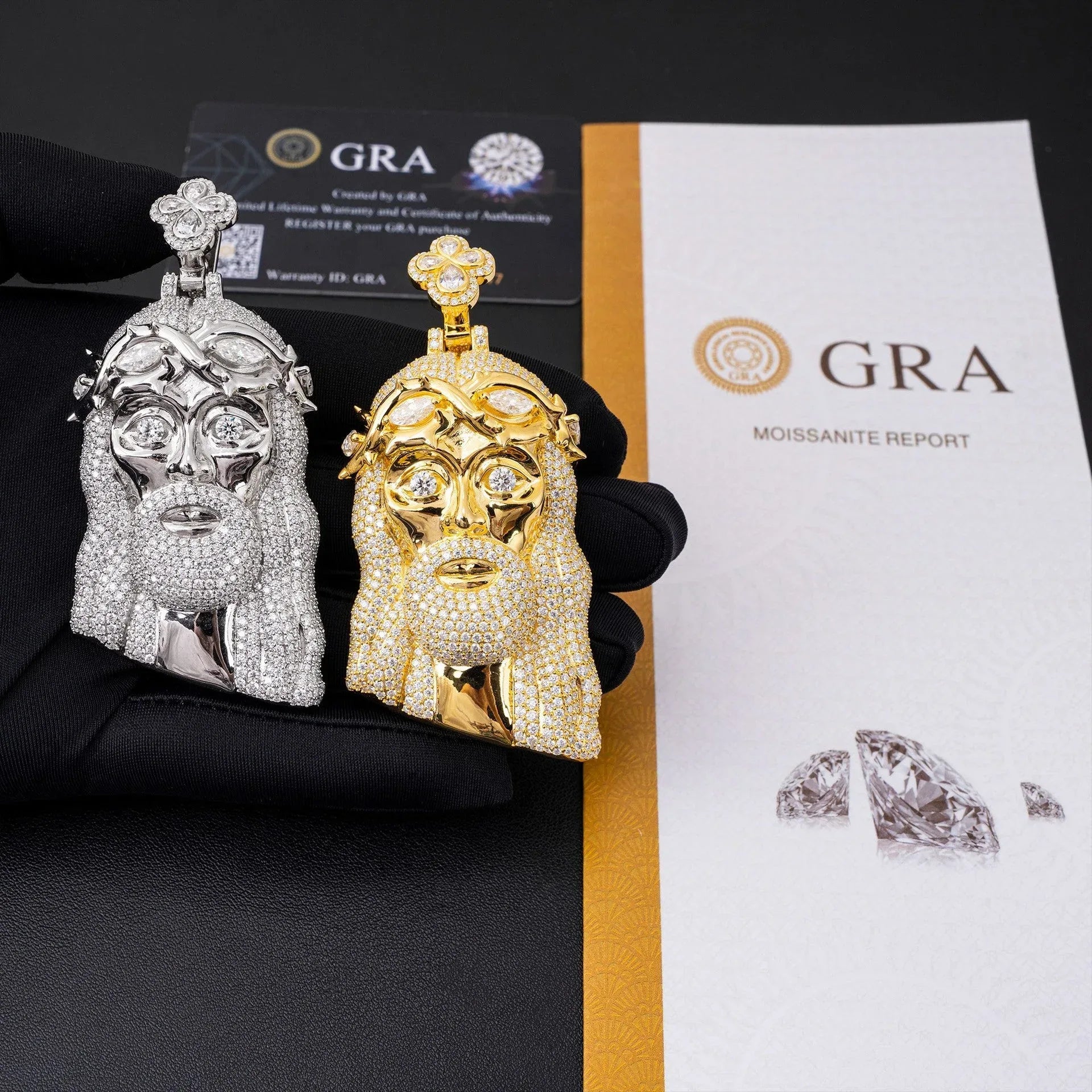 Unique Jesus Head Hip-Hop Pendant – S925 Silver D Color Moissanite Jewelry - CaratixJewelry