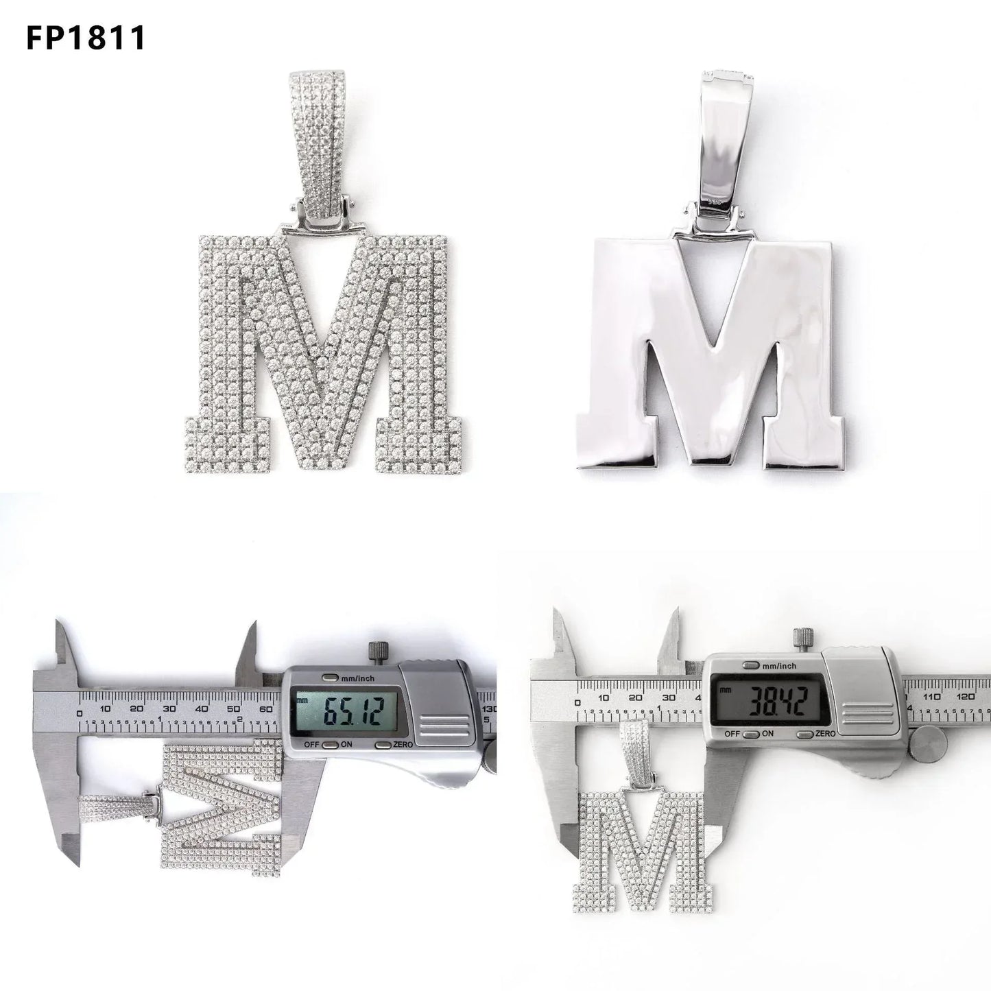 Unique Spliced Letter Hip-Hop Pendant – S925 Silver Moissanite Jewelry - CaratixJewelry