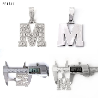 Unique Spliced Letter Hip-Hop Pendant – S925 Silver Moissanite Jewelry - CaratixJewelry