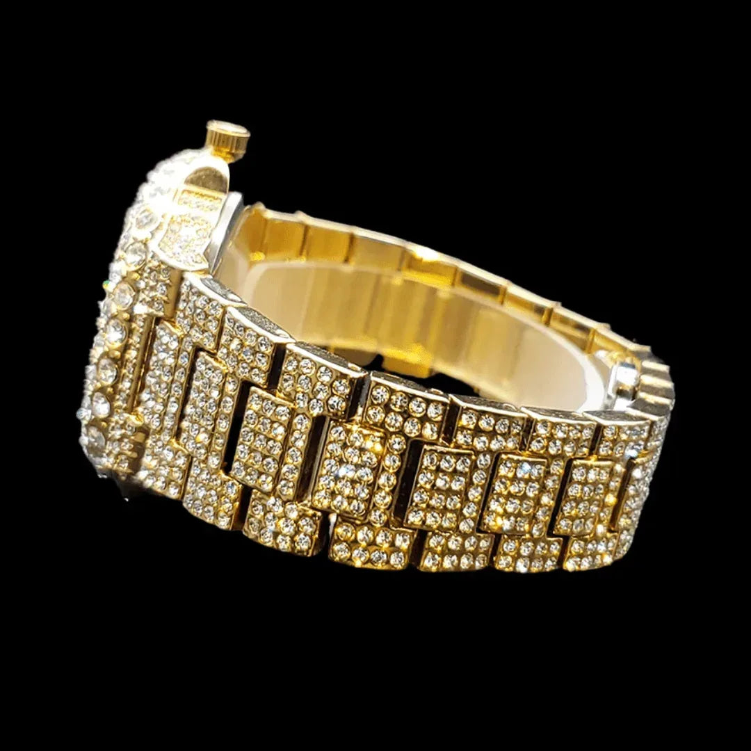 VVS Full Ice Date Special Minute Hand Iced Out Watch - CaratixJewelry