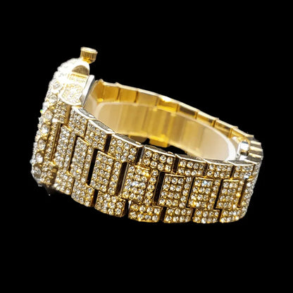 VVS Full Ice Date Special Minute Hand Iced Out Watch - CaratixJewelry