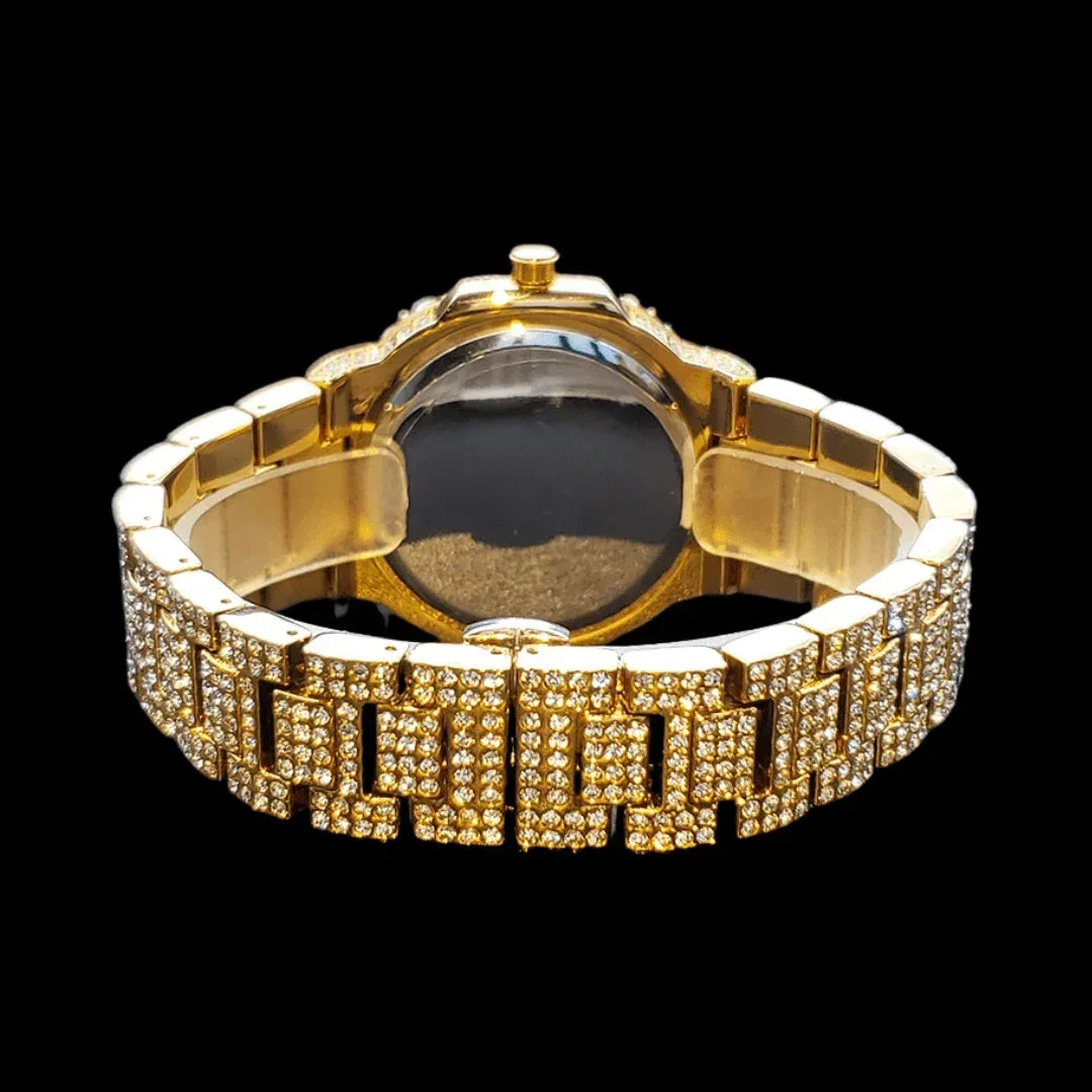VVS Full Ice Date Special Minute Hand Iced Out Watch - CaratixJewelry