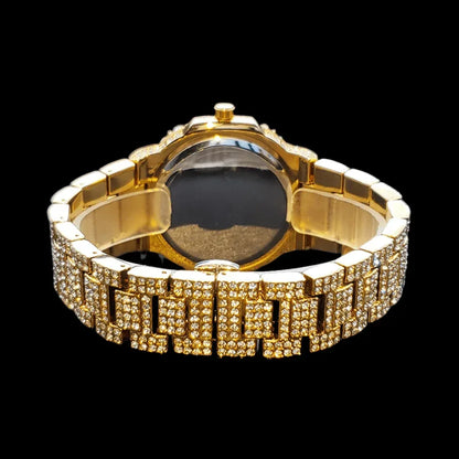 VVS Full Ice Date Special Minute Hand Iced Out Watch - CaratixJewelry