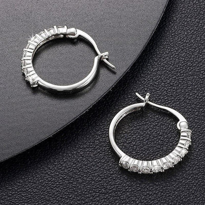 VVS Lab Designer Cut 14k Gold Over Sterling Silver Hoops - CaratixJewelry