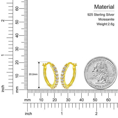 VVS Lab Designer Cut 14k Gold Over Sterling Silver Hoops - CaratixJewelry