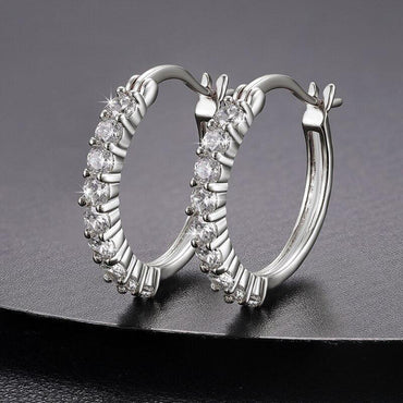 VVS Lab Designer Cut 14k Gold Over Sterling Silver Hoops - CaratixJewelry